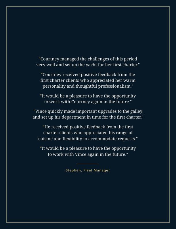 Reference from Stephen, fleet manager