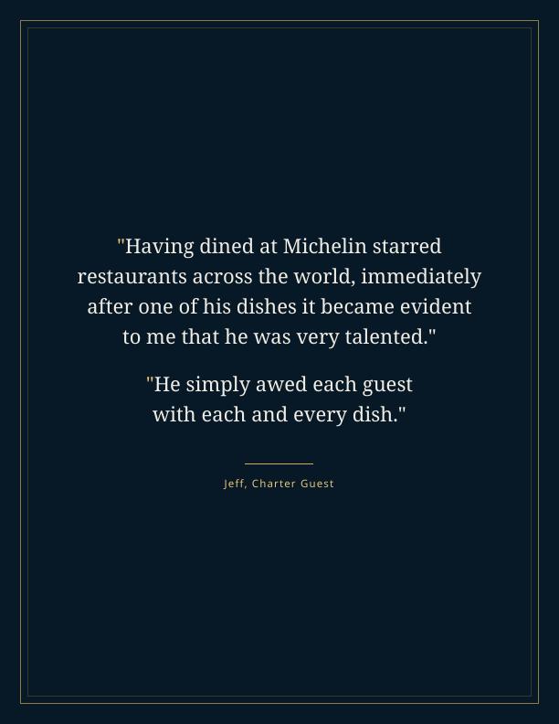 Reference from Jeff, charter guest