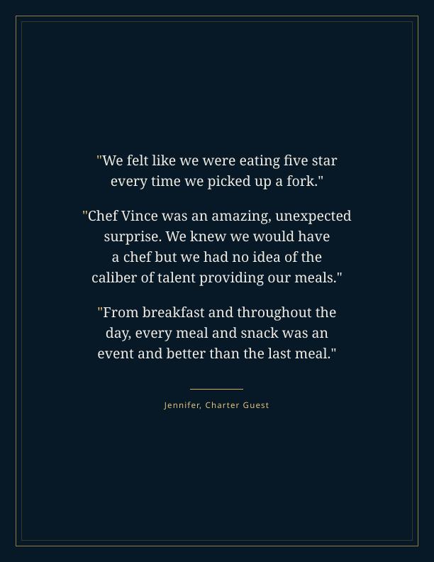 Reference from Jennifer, charter guest